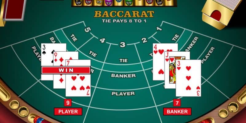 Canh bài baccarat không theo gấp thếp